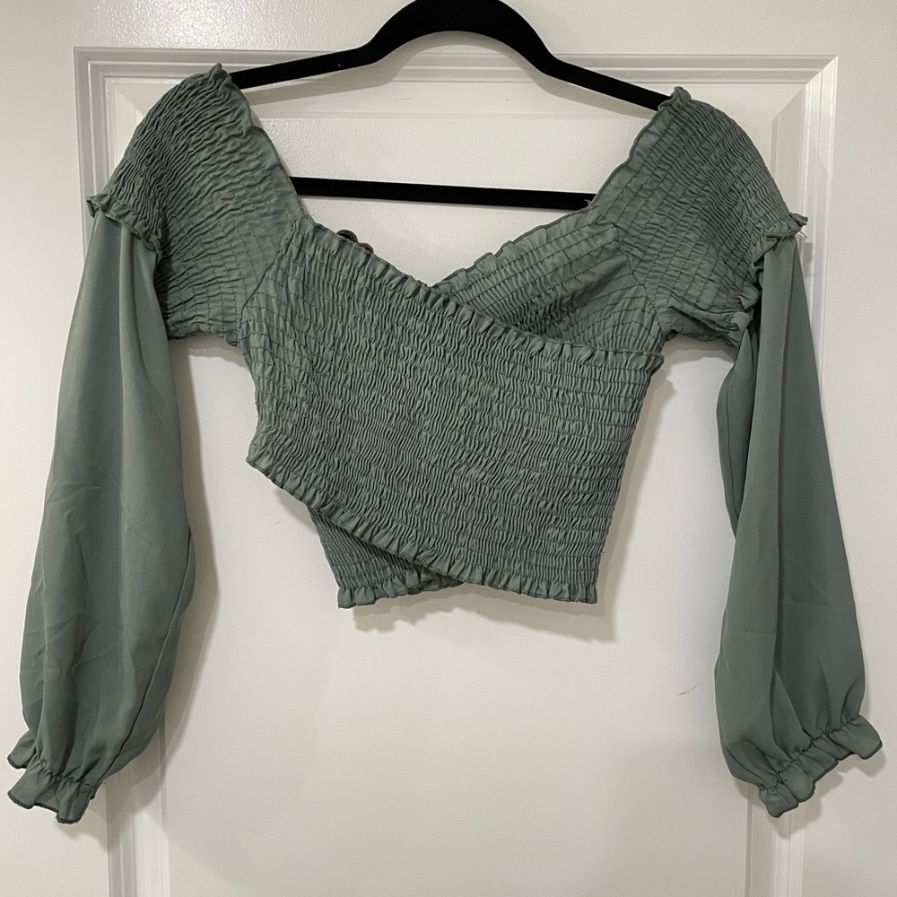 Charlotte Russe Off the Shoulder Crop Top